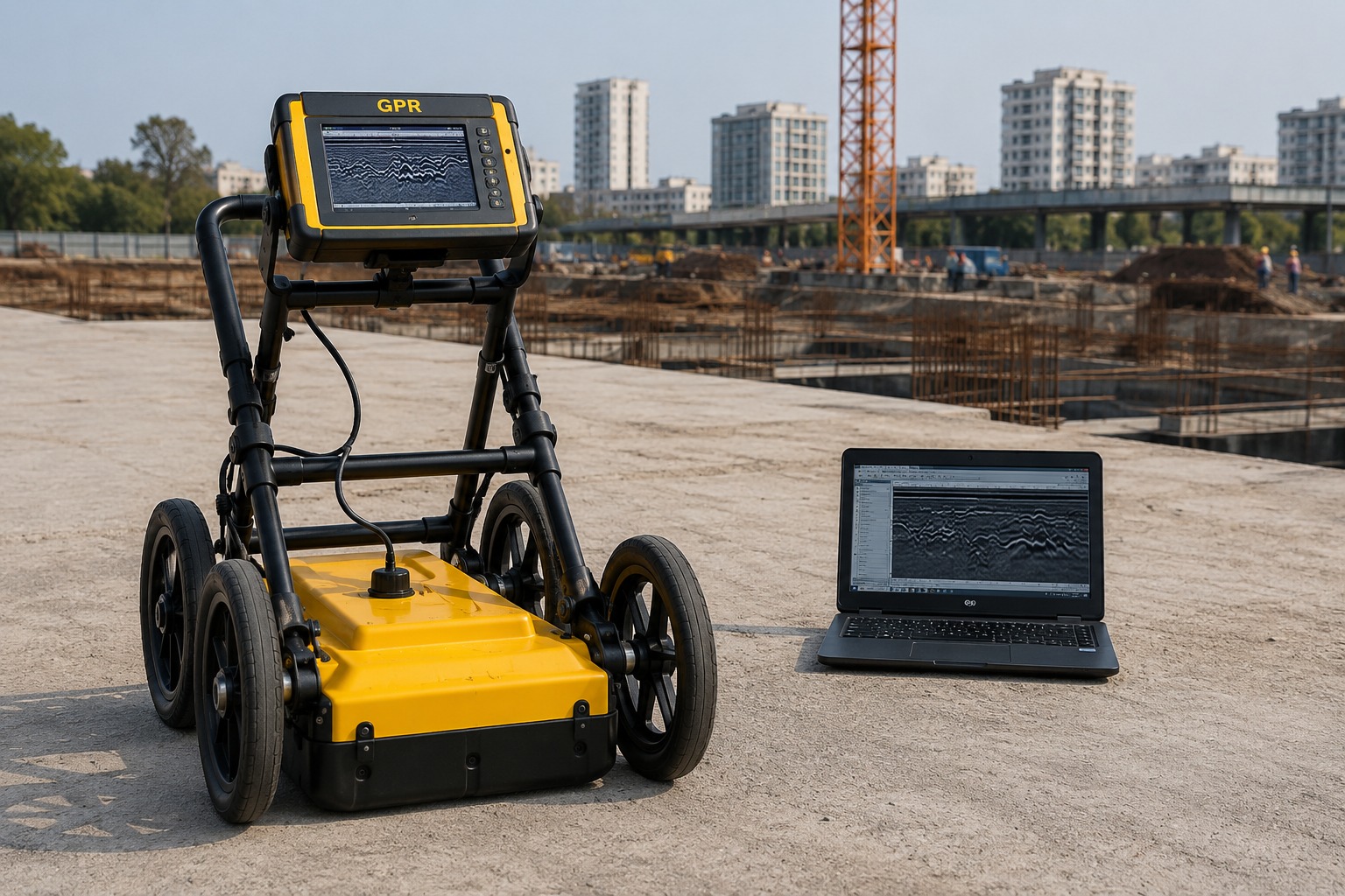 GPR SURVEY GEOTECHNICAL INVESTIGATION PILING AT VIJAYAWADA ANDHRA PRADESH